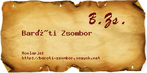Baróti Zsombor névjegykártya
